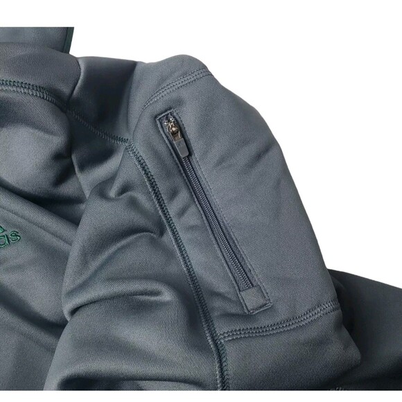 Adidas Sweatshirt Sweater Mens 2XL Athleticwear 1/4 Zip Pullover Gray Green - Picture 4 of 11
